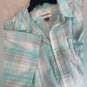 Simms Blue fishing shirt